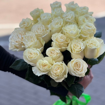 Букет из белых роз - купить с доставкой в по Шабылкино